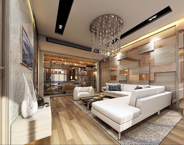 Condominium for sale The Palm Wongamat Pattaya showing the open plan concept Condominium for sale The Palm Wongamat Pattaya showing the open plan concept