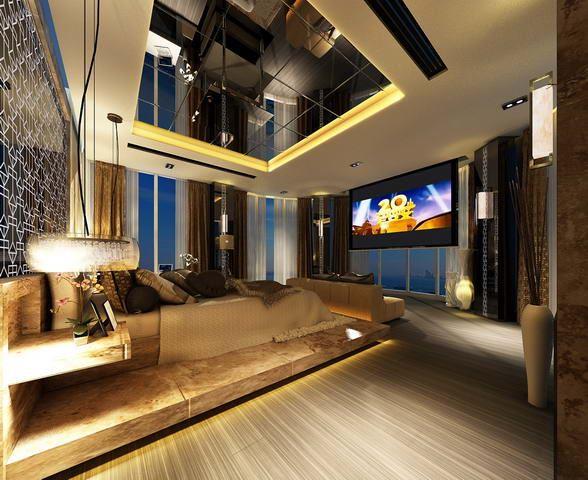 Condominium for sale The Palm Wongamat Pattaya showing the master bedroom concept Condominium for sale The Palm Wongamat Pattaya showing the master bedroom concept