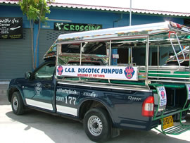 Baht-Bus and Motorbike Taxi