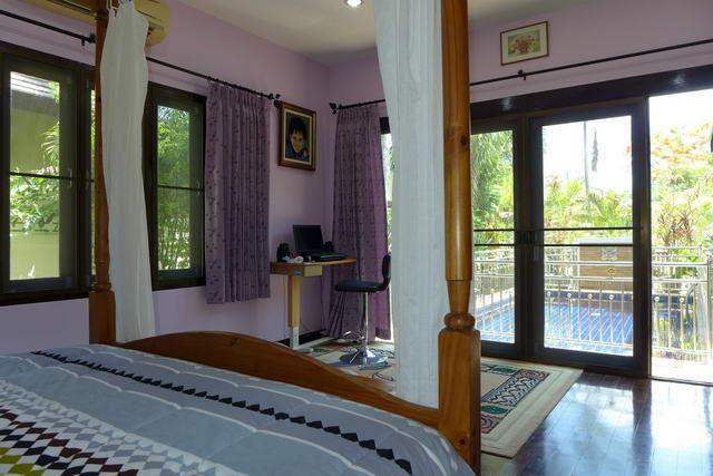 House For Sale Bangsaray showing the master bedroom poolside