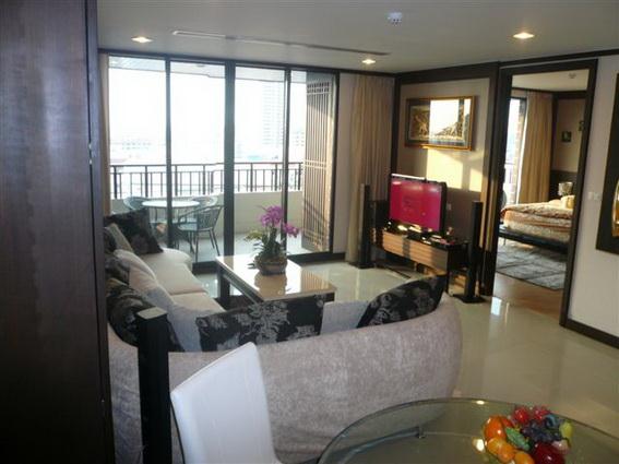 Condominium for rent Prime Suites Pattaya showing the living area and balcony
