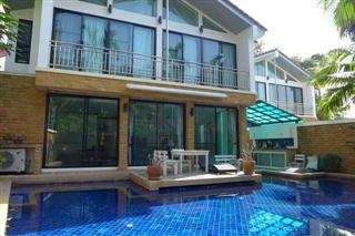 Holiday Pool Villa Rental Business for Sale Pattaya showing a house and pool