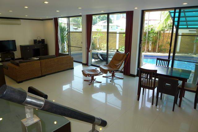 Holiday Pool Villa Rental Business for Sale Pattaya showing the large poolside living area Holiday Pool Villa Rental Business for Sale Pattaya showing the large poolside living area