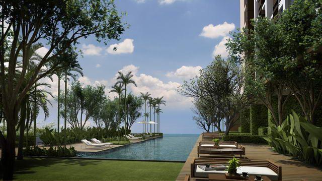 Condominium For Sale Pratumnak showing the communal pool Condominium For Sale Pratumnak showing the communal pool