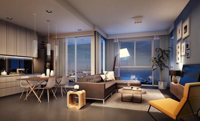 Condominium For Sale Pratumnak showing the living and dining concept Condominium For Sale Pratumnak showing the living and dining concept