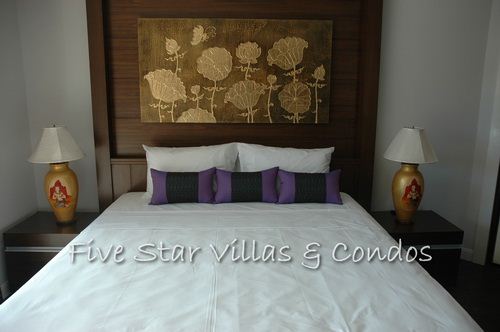 Condominium for rent on Jomtien Beach showing the master bedroom