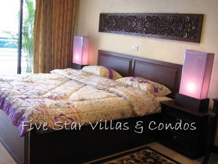 Condominium for rent on Jomtien Beach showing the bedroom