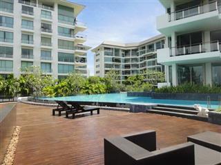 Condominium For Sale Wongamat Pattaya showing swimming pool and the condo buildings
