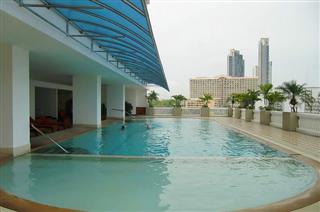 Condominium For Sale Naklua showing the communal swimming pool 