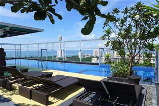 Condominium For Sale Pattaya showing the rooftop communal pool