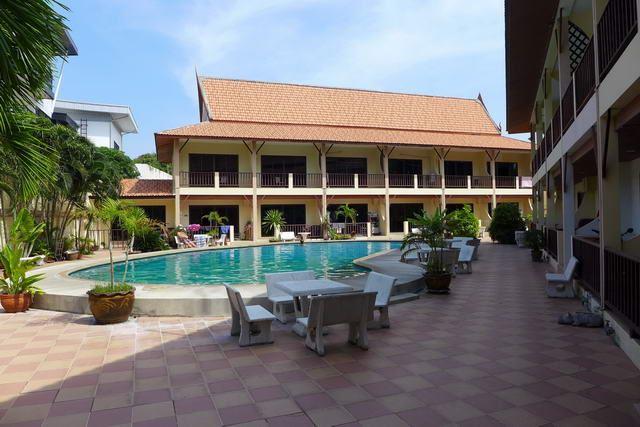 Pool resort and villa business for sale Pratumnak Pattaya showing the communal swimming pool