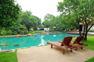 House for sale Huay Yai Pattaya showing the communal swimming pool