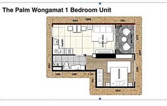 Condominium for sale Wong Amat showing the floor plan Condominium for sale Wong Amat showing the floor plan