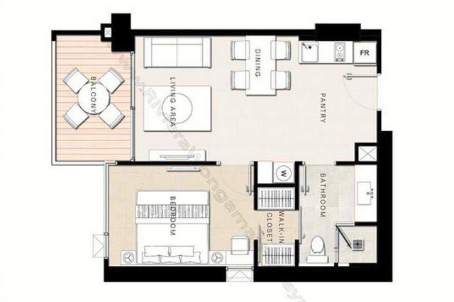 Condominium for sale Wong Amat showing the floor plan Condominium for sale Wong Amat showing the floor plan