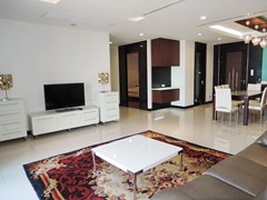 Condominium for rent Ananya Naklua showing the living and dining areas