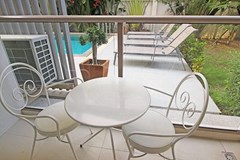 Condominium for rent Pratumnak Pattaya showing the balcony view poolside 