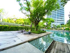 Condominium for rent Wongamat Pattaya showing the communal pool 