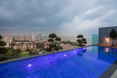 Condominium for sale Pratumnak Pattaya showing the private pool and view 