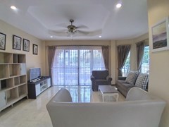 House for rent East Pattaya showing the living area and covered terrace 