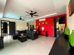 House for sale Mabprachan Pattaya showing the living area and guest bathroom 