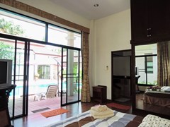 House for sale Pattaya showing the second bedroom poolside