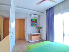 House for sale Pratumnak Pattaya showing the second bedroom and built-in wardrobes 