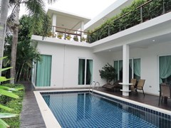 House for Sale Silverlake Pattaya showing the house pool and rooftop Sala