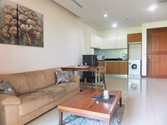 Condominium for Rent Pattaya showing the living, dining kitchen