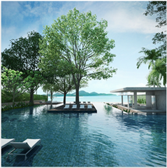 Condominium for rent Zire Wongamat showing the pool