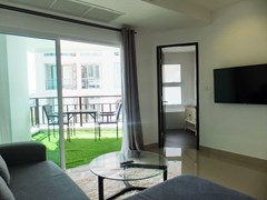 Condominium for sale Pratumnak Hill Pattaya showing the living area and balcony