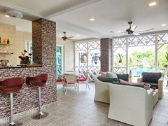 House for Sale East Pattaya showing the covered terrace and bar area 