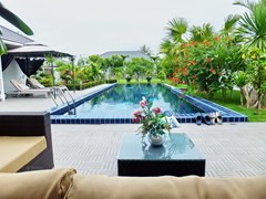 House for Sale East Pattaya showing the terrace and pool 