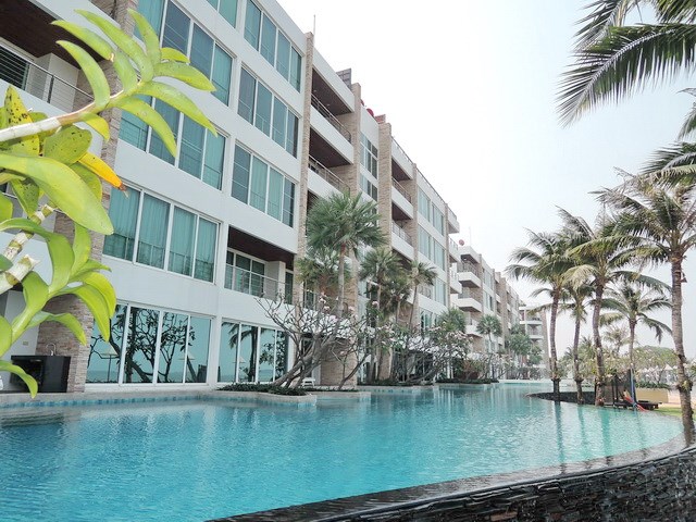 Condominium for rent Ananya Naklua showing the building and pool