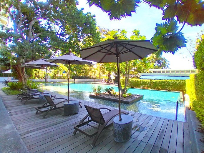 Condominium for rent Wong Amat Pattaya showing the communal pool Condominium for rent Wong Amat Pattaya showing the communal pool
