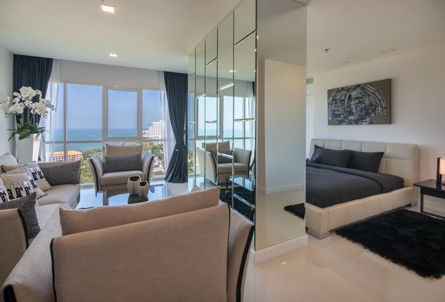 Condominium for sale Pratumnak Pattaya showing the second bedroom with living area Condominium for sale Pratumnak Pattaya showing the second bedroom with living area