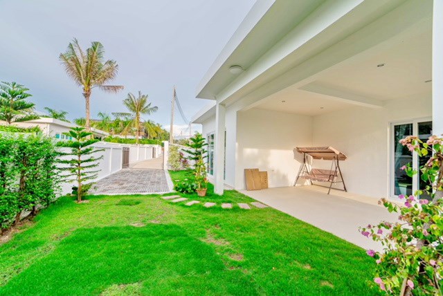 House for Sale Silverlake Pattaya showing the terrace and garden House for Sale Silverlake Pattaya showing the terrace and garden