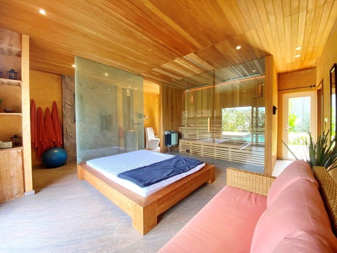 House for sale Lake Mabprachan showing the spa massage room with sauna  
