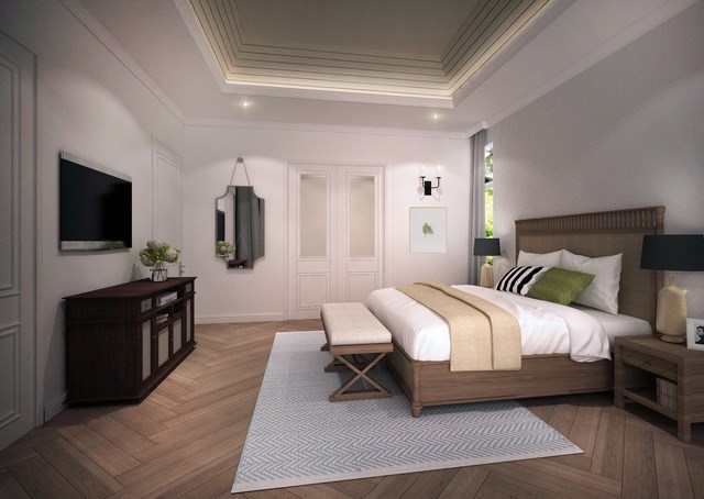 House for sale east Pattaya showing the master bedroom House for sale east Pattaya showing the master bedroom
