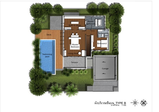 House for sale East Pattaya showing the floor plan House for sale East Pattaya showing the floor plan