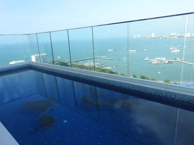 Penthouse Condominium for sale Pratumnak Pattaya showing the private pool