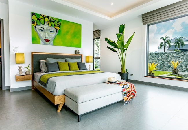 The Plantation Estates Pattaya for sale showing the large master bedroom