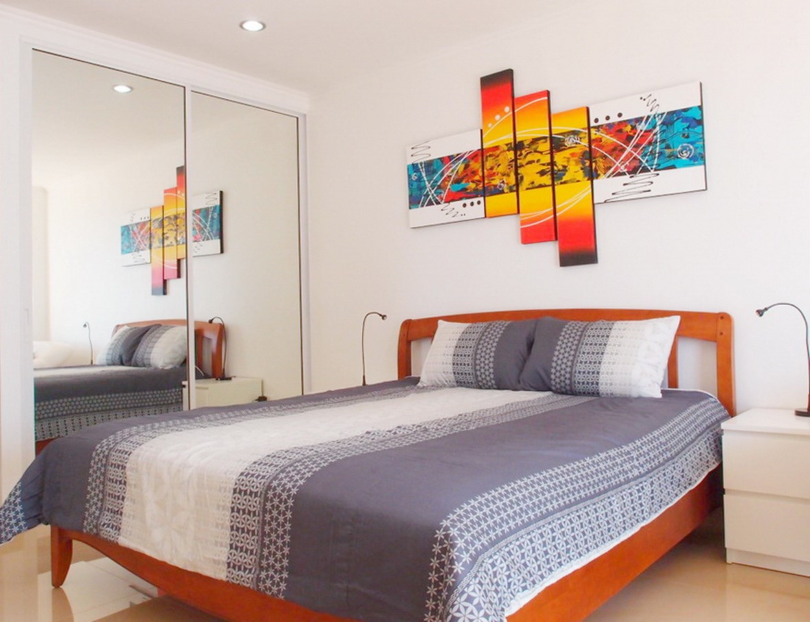 Condominium for rent Jomtien showing the sleeping area 