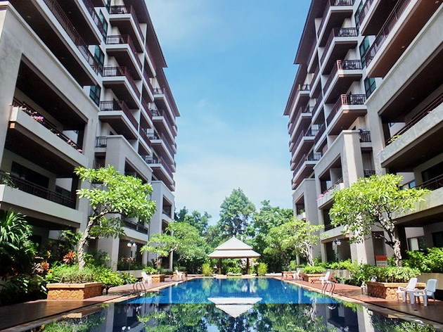 Condominium for Rent Pattaya showing the condominium buildings