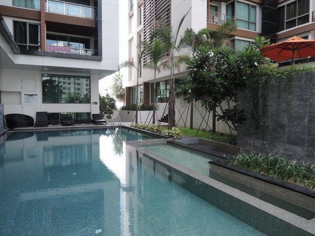 Condominium For Rent Pattaya showing the communal swimming pool 
