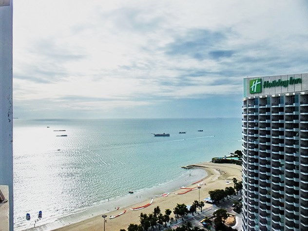 Condominium for sale Pattaya showing the balcony view 
