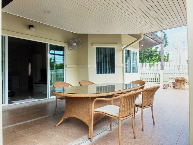 House for Rent East Pattaya showing the covered terrace and entrance 