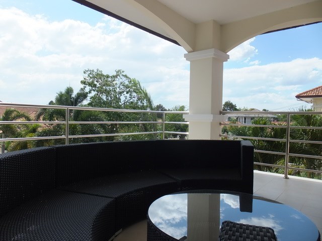 House for Sale Mabprachan Pattaya showing the master bedroom  balcony 